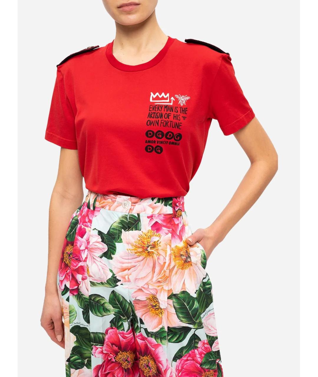 DOLCE&GABBANA Красная футболка, фото 2