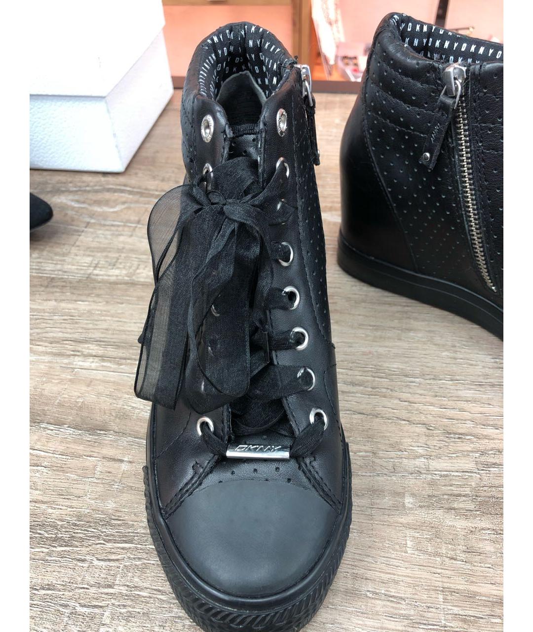 DKNY Черные кожаные ботинки, фото 8