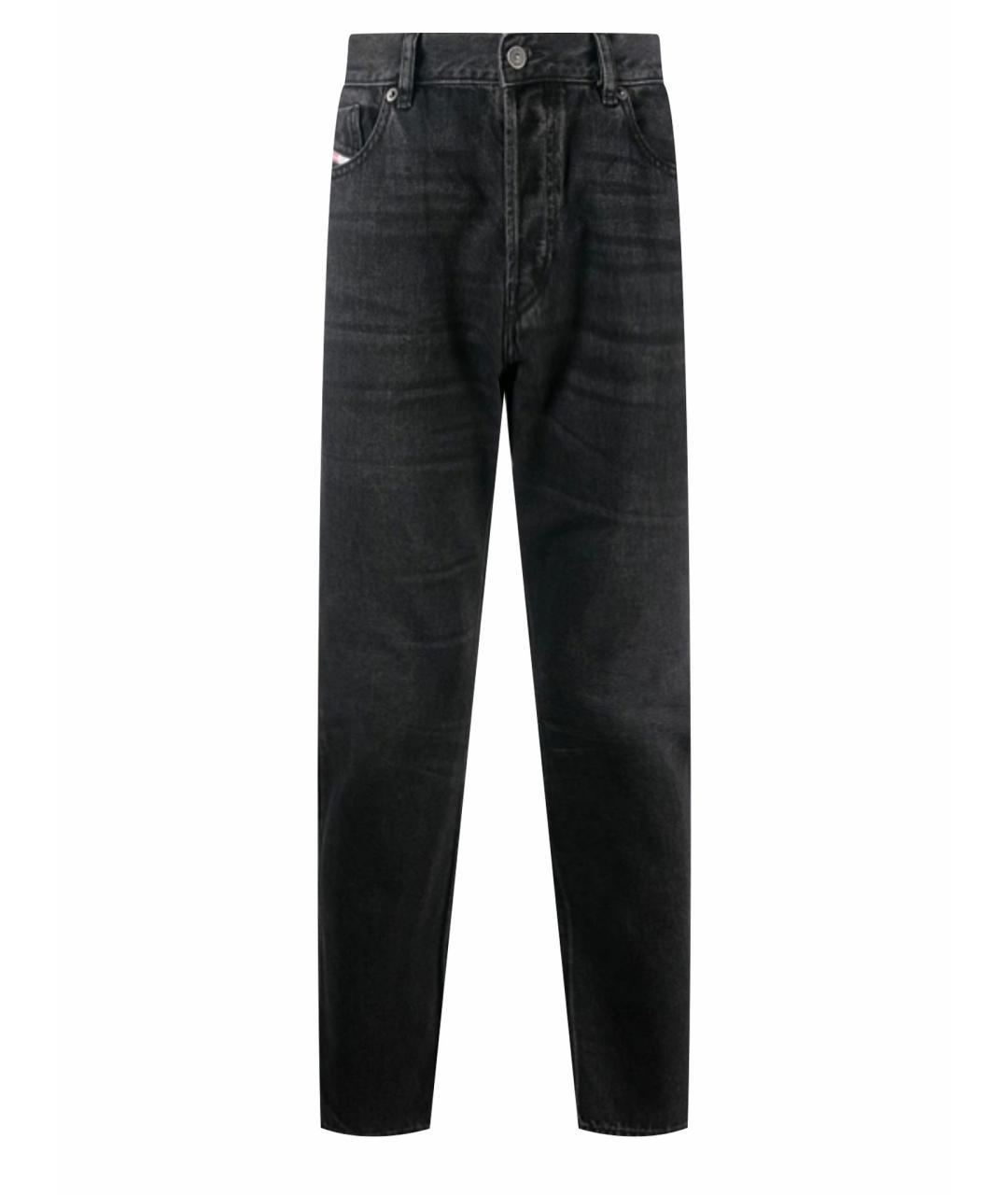 DIESEL Черные хлопковые прямые джинсы, фото 1