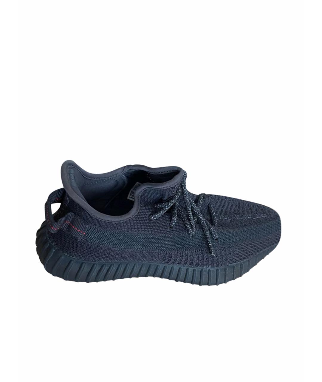 ADIDAS YEEZY Антрацитовые текстильные кроссовки, фото 1