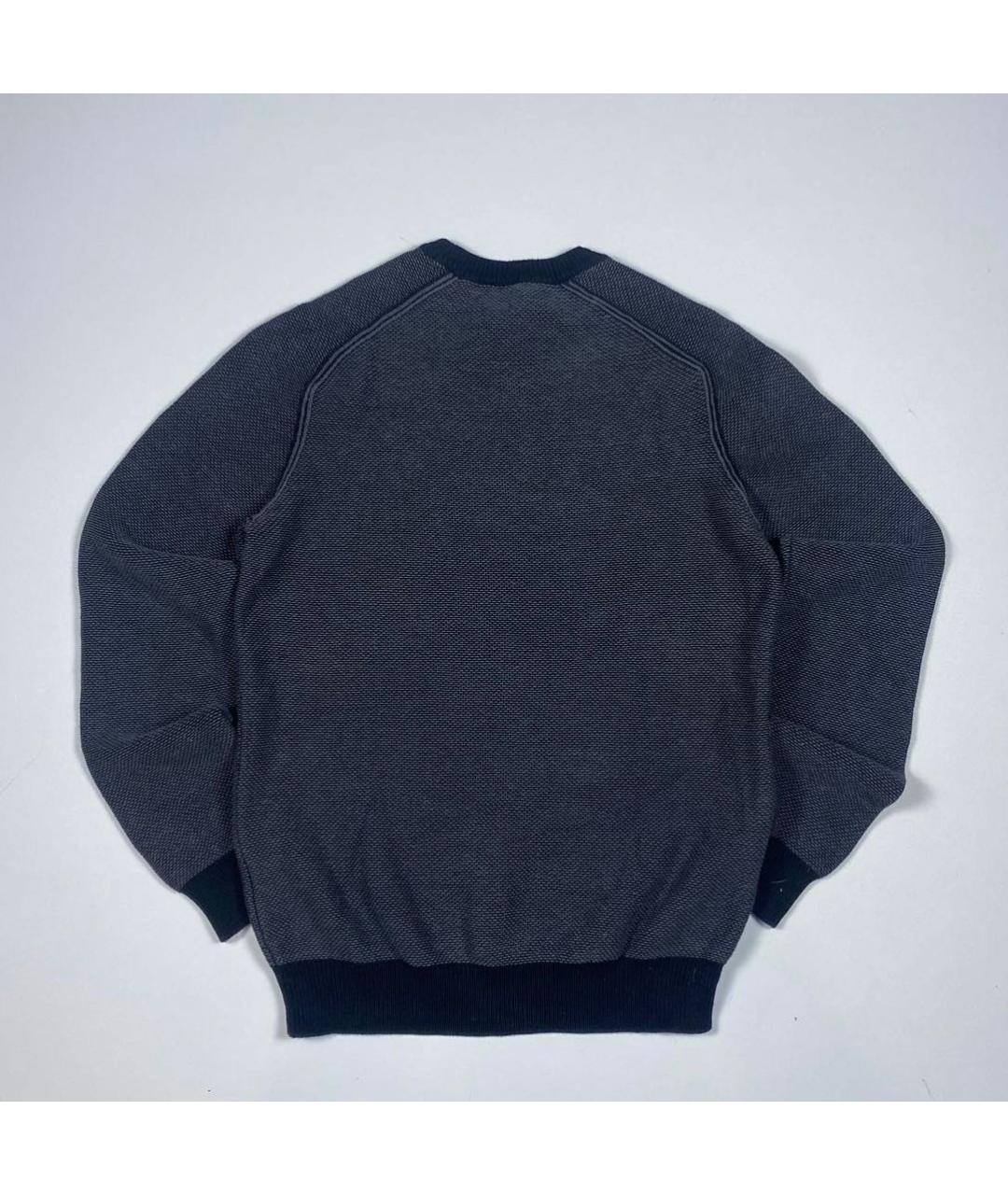 HUGO BOSS Антрацитовый хлопковый джемпер / свитер, фото 2