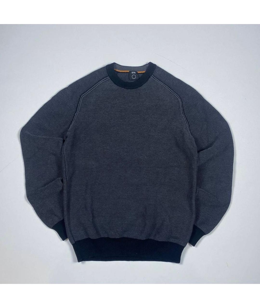 HUGO BOSS Антрацитовый хлопковый джемпер / свитер, фото 8