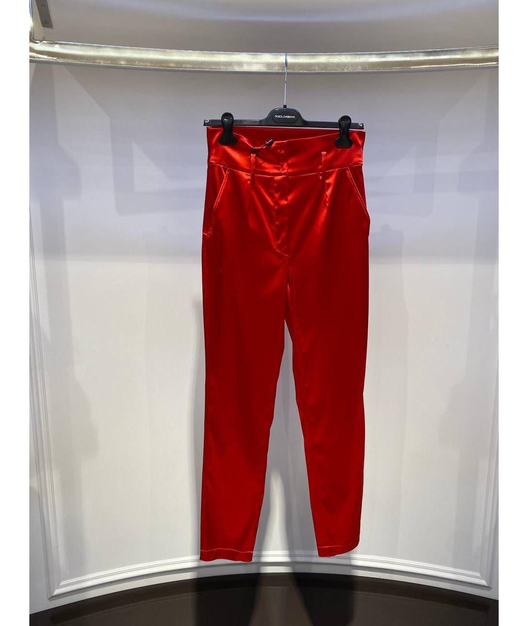 DOLCE&GABBANA Красные брюки узкие, фото 3