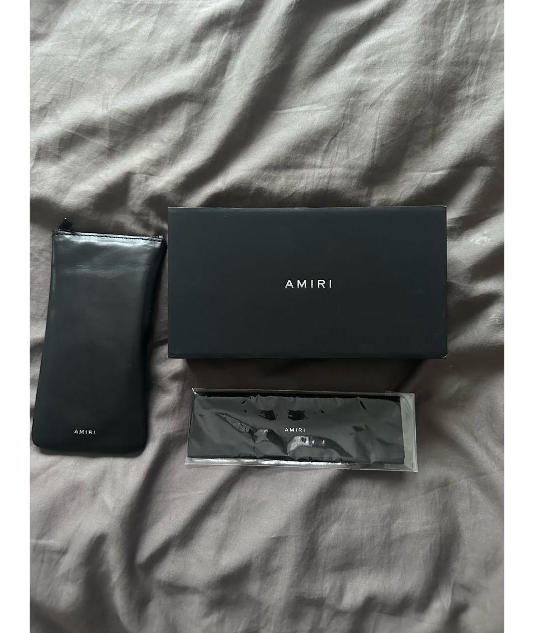 AMIRI Коричневые пластиковые солнцезащитные очки, фото 4
