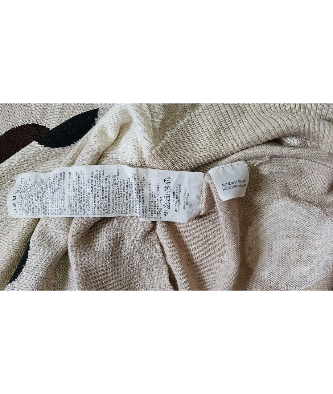 MAX MARA Бежевый шелковый джемпер / свитер, фото 8