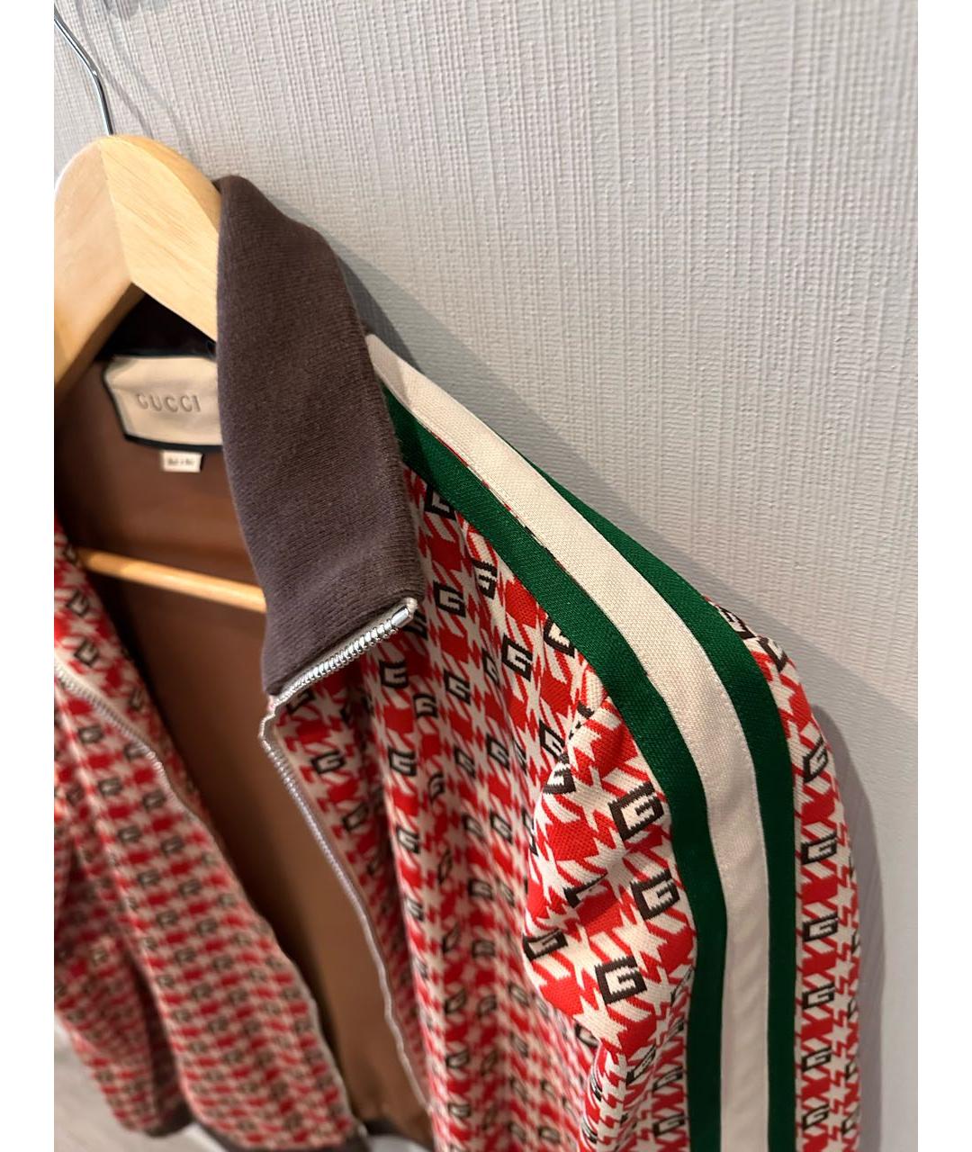 GUCCI Красный хлопко-эластановый жакет/пиджак, фото 4