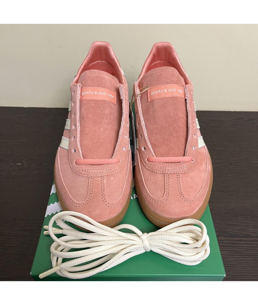 ADIDAS Розовые замшевые кроссовки, фото 4