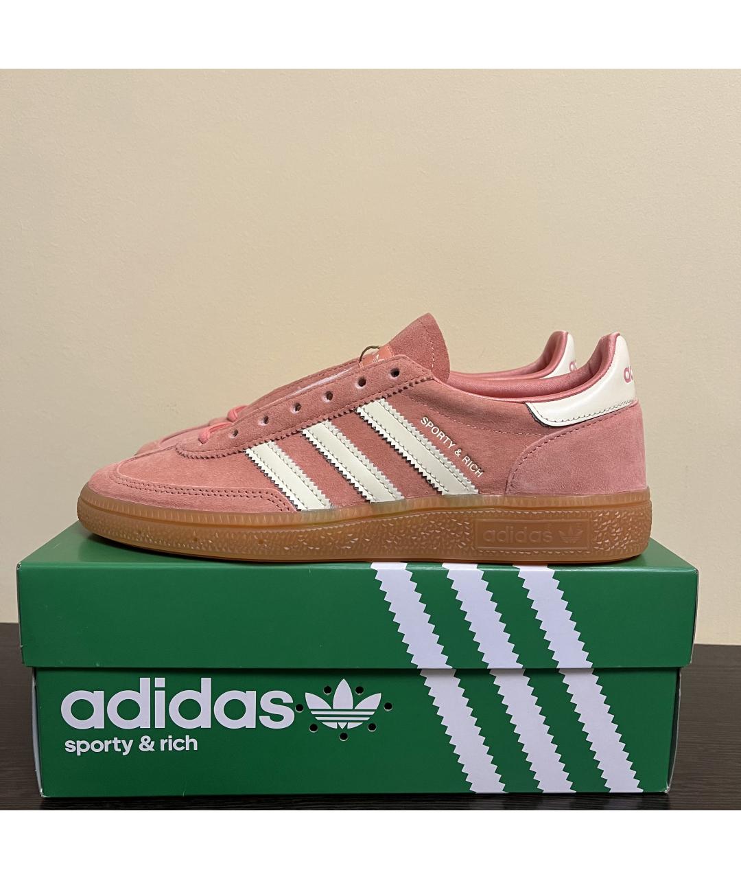 ADIDAS Розовые замшевые кроссовки, фото 2