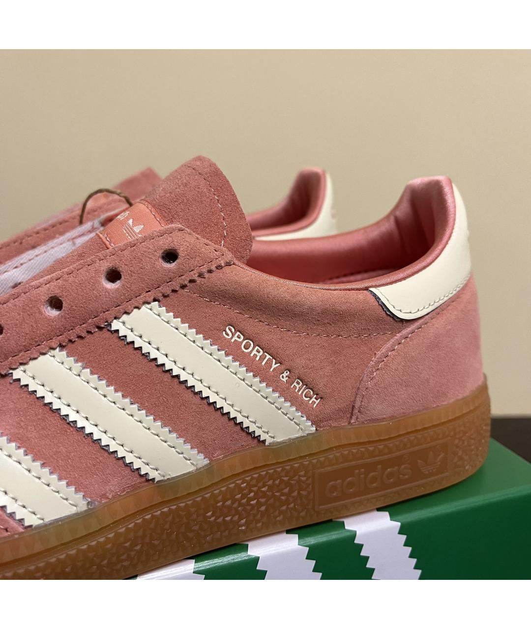 ADIDAS Розовые замшевые кроссовки, фото 5