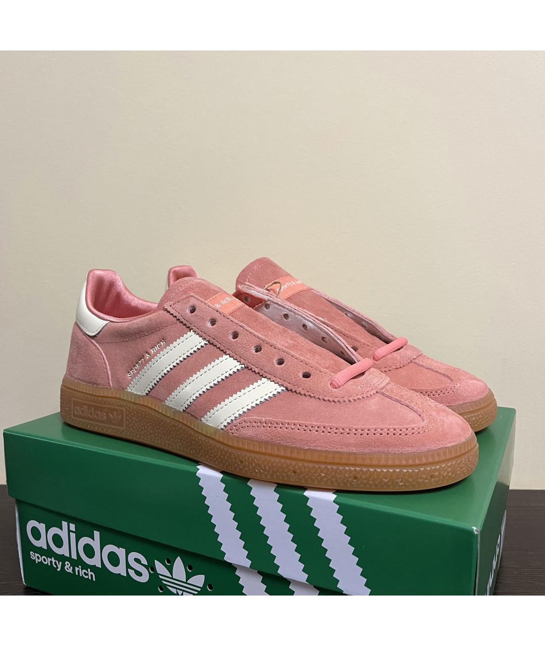 ADIDAS Розовые замшевые кроссовки, фото 3