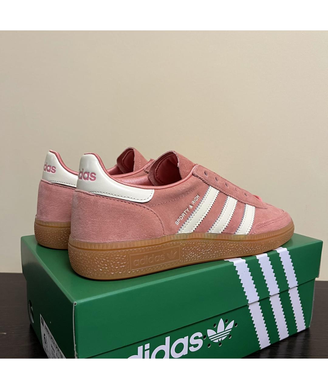 ADIDAS Розовые замшевые кроссовки, фото 8