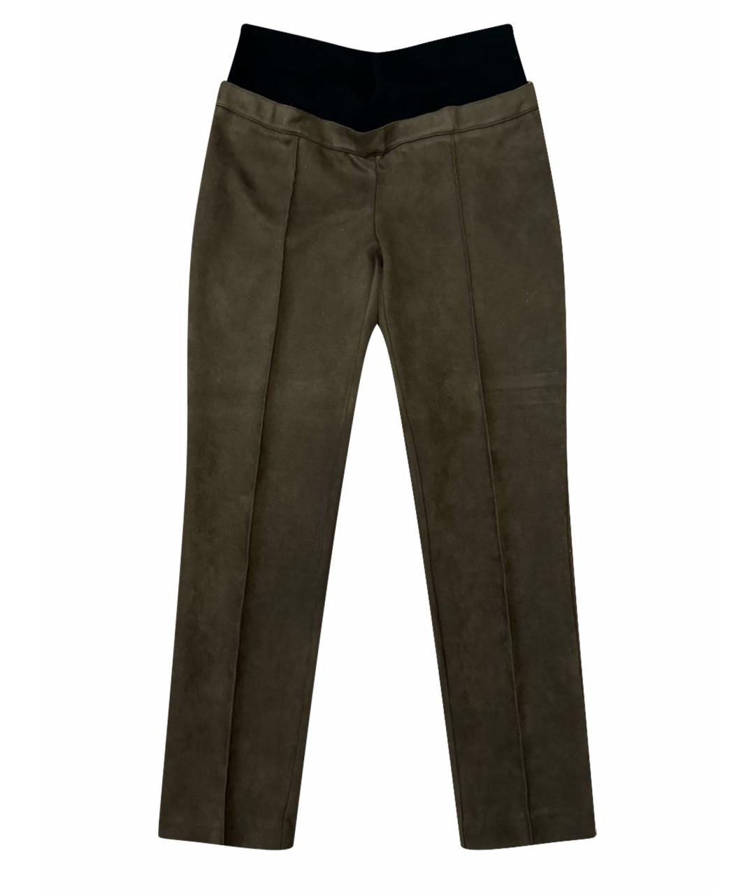 PASQUALE BRUNI Зеленые бархатные брюки узкие, фото 1