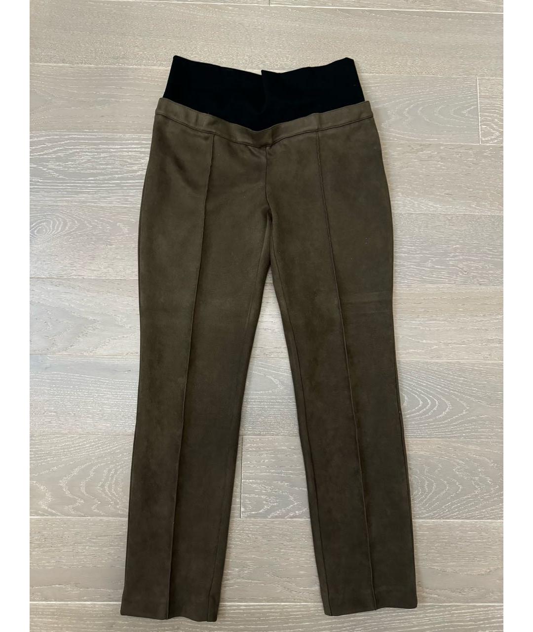 PASQUALE BRUNI Зеленые бархатные брюки узкие, фото 5