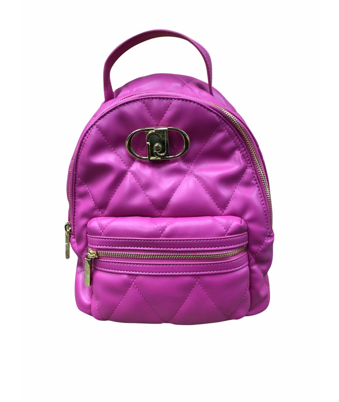 LIU JO Розовый кожаный рюкзак, фото 1