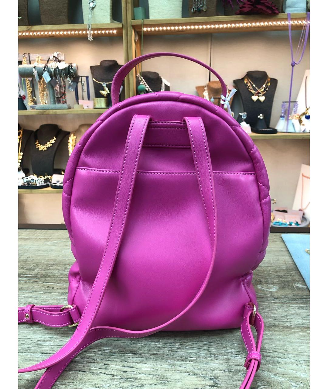 LIU JO Розовый кожаный рюкзак, фото 3