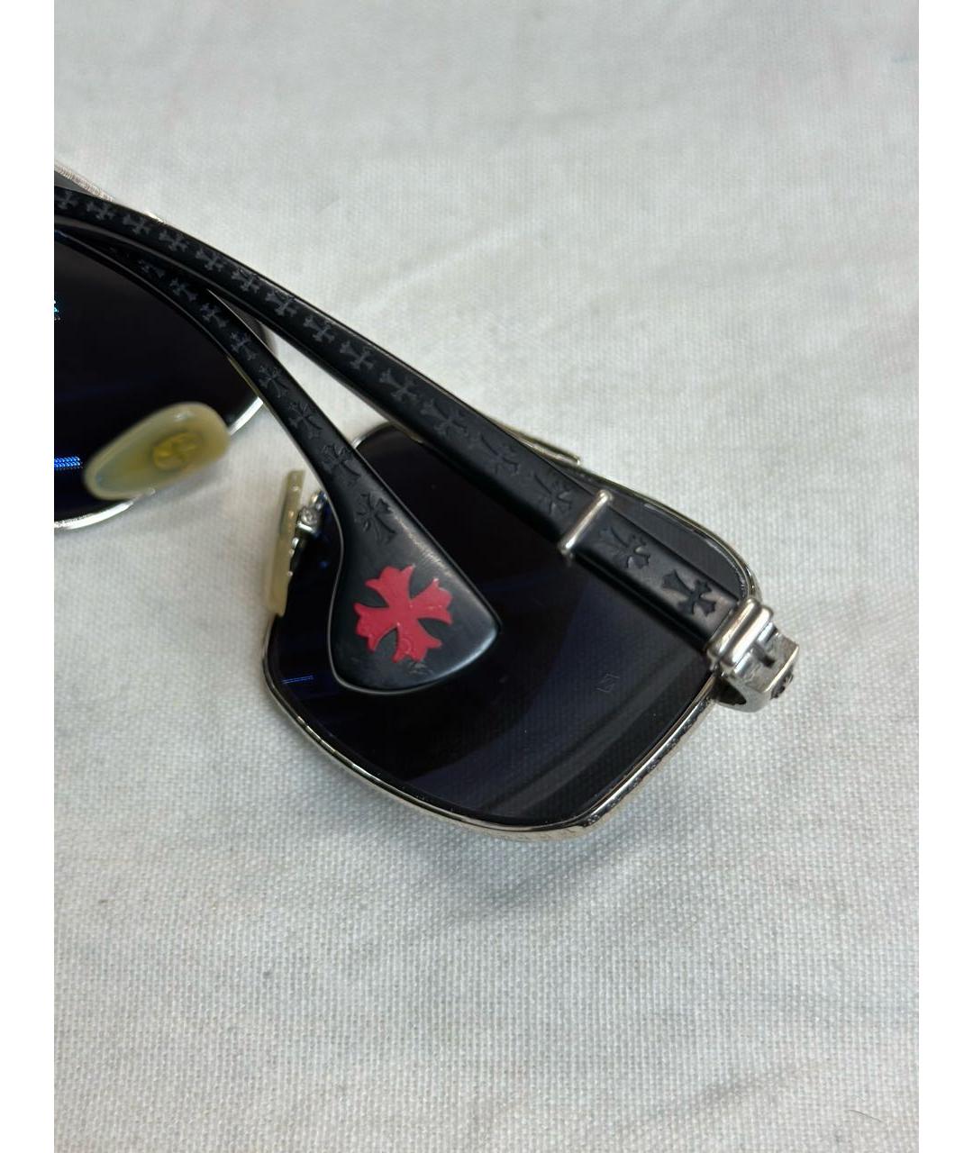 CHROME HEARTS Черные металлические солнцезащитные очки, фото 3