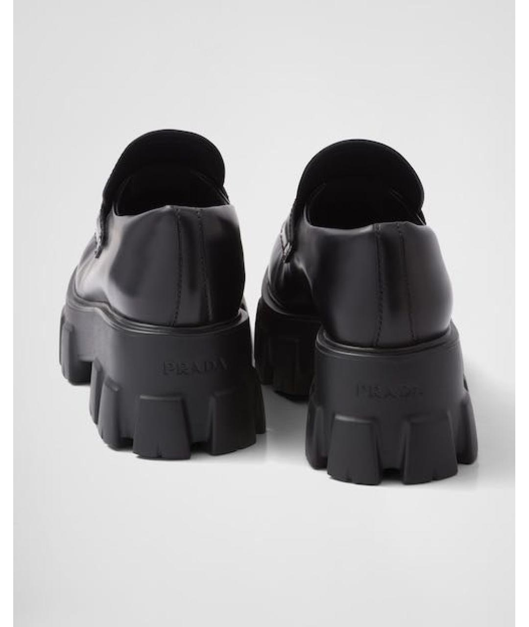 PRADA Черные кожаные мокасины, фото 6