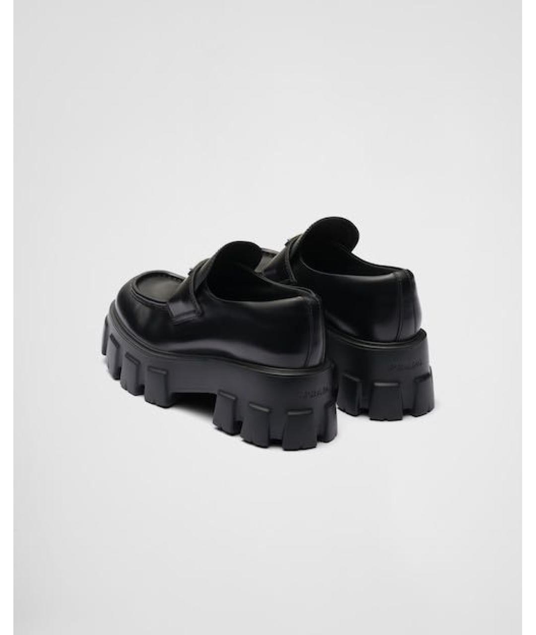 PRADA Черные кожаные мокасины, фото 5