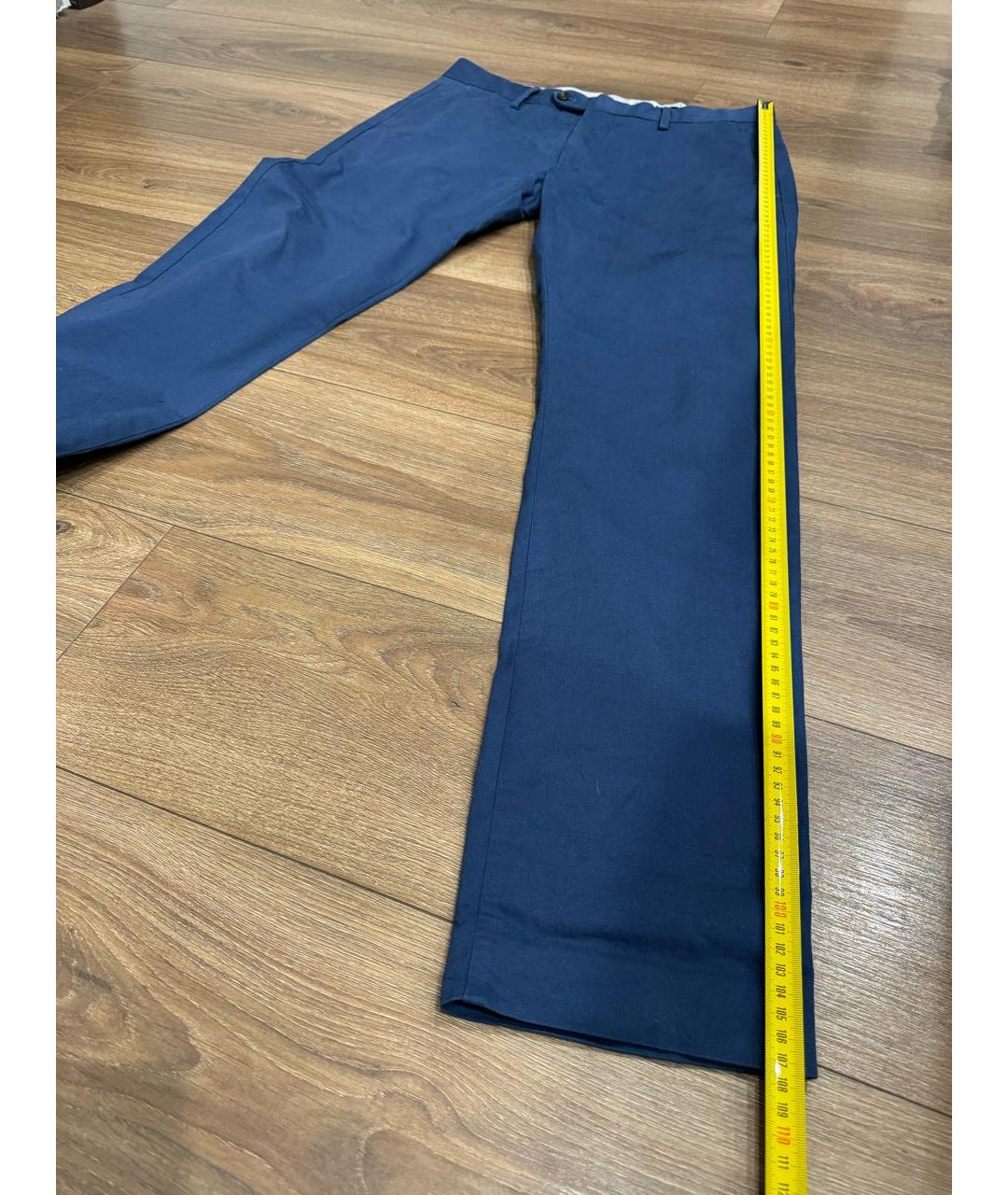 NN07 Темно-синие хлопко-эластановые повседневные брюки, фото 8
