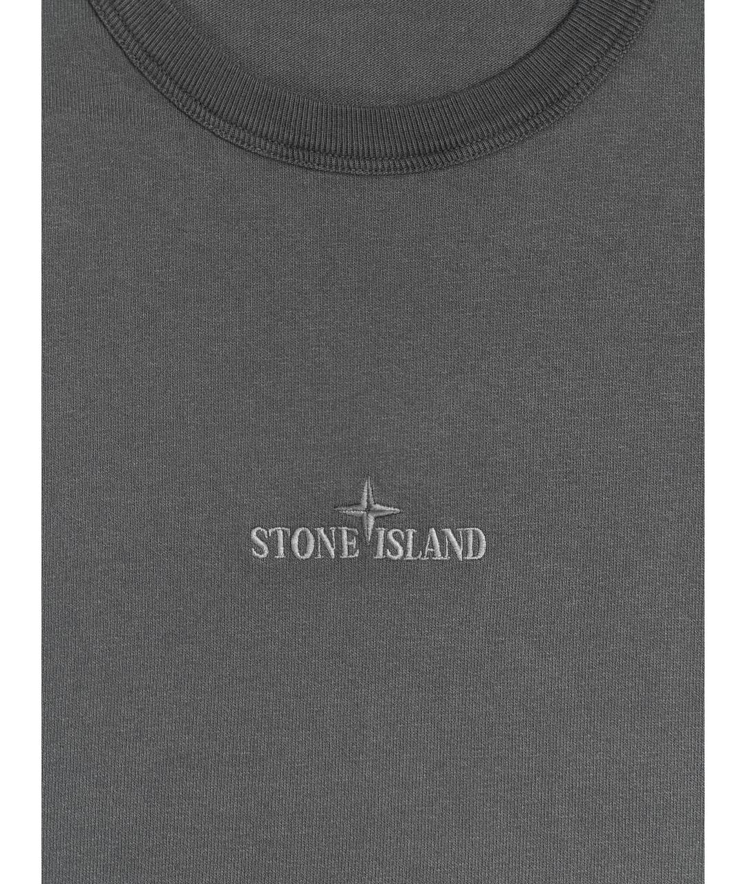 STONE ISLAND Хлопковая футболка, фото 3