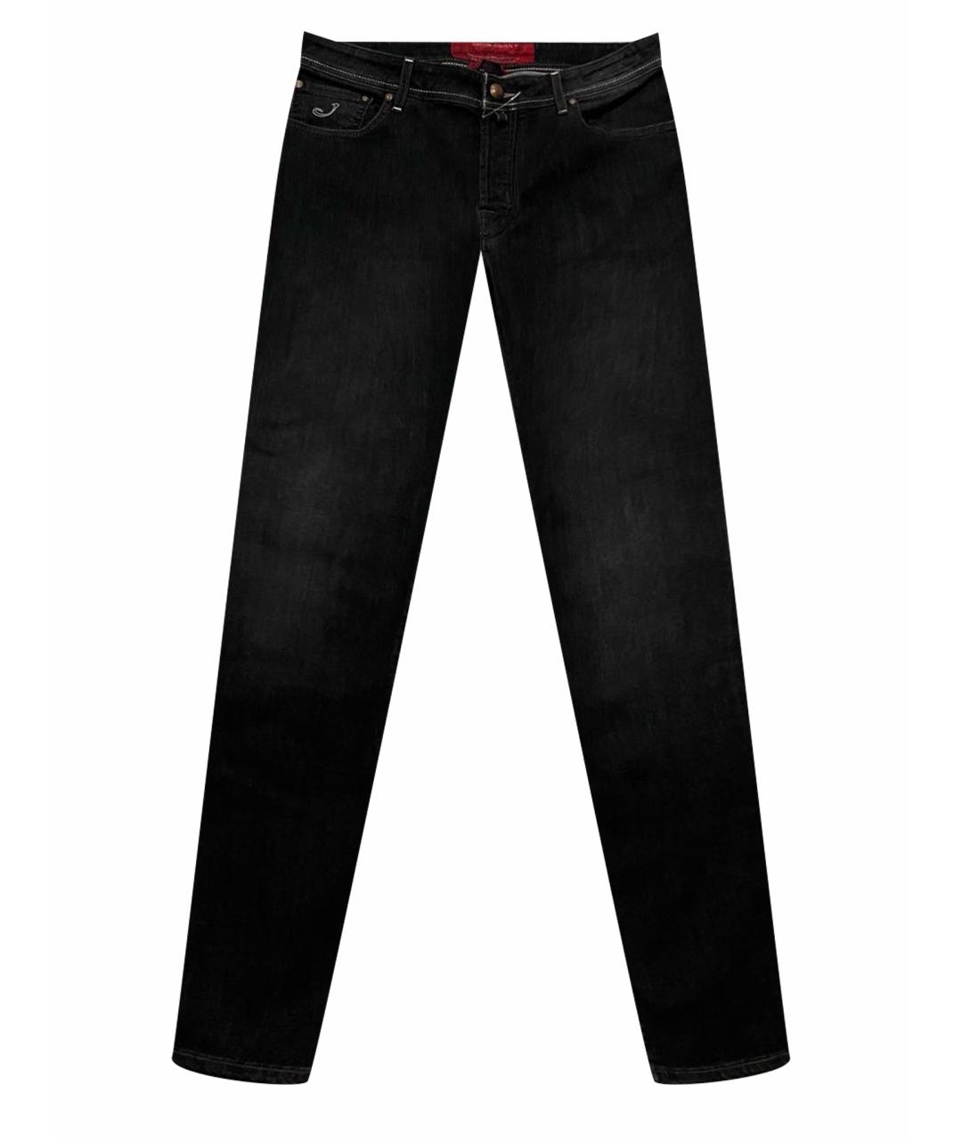 JACOB COHEN Черные хлопковые джинсы скинни, фото 1