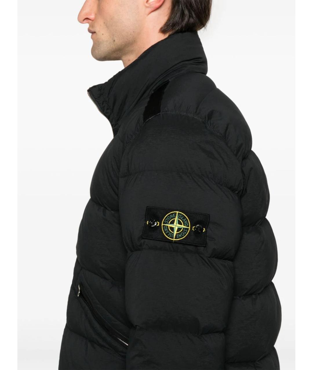 STONE ISLAND Черная полиамидовая куртка, фото 4