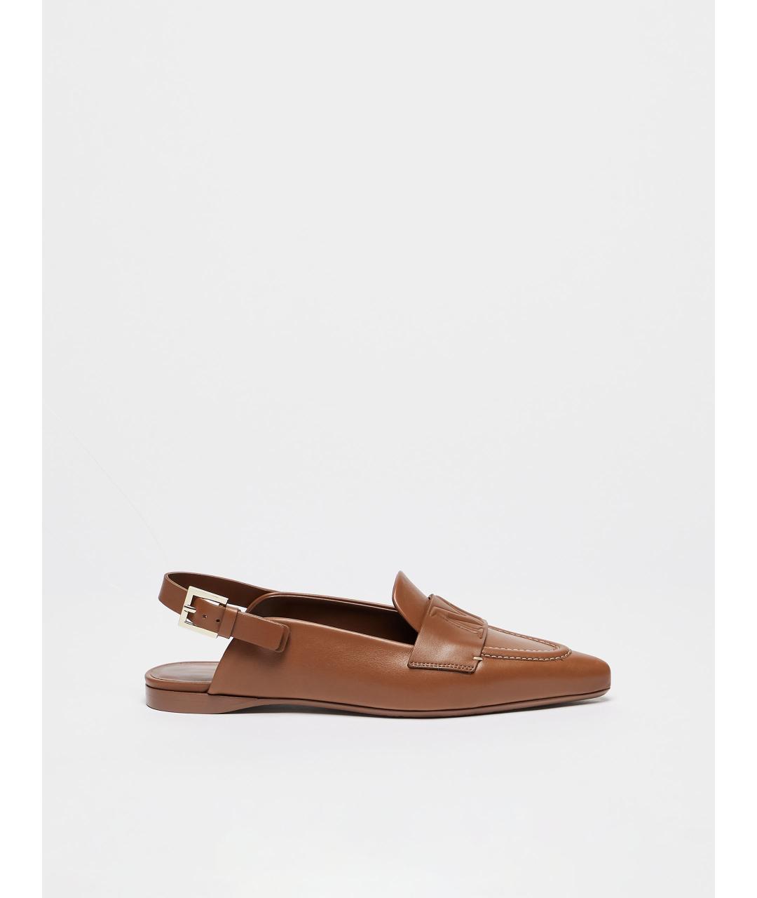MAX MARA Коричневые кожаные туфли, фото 6