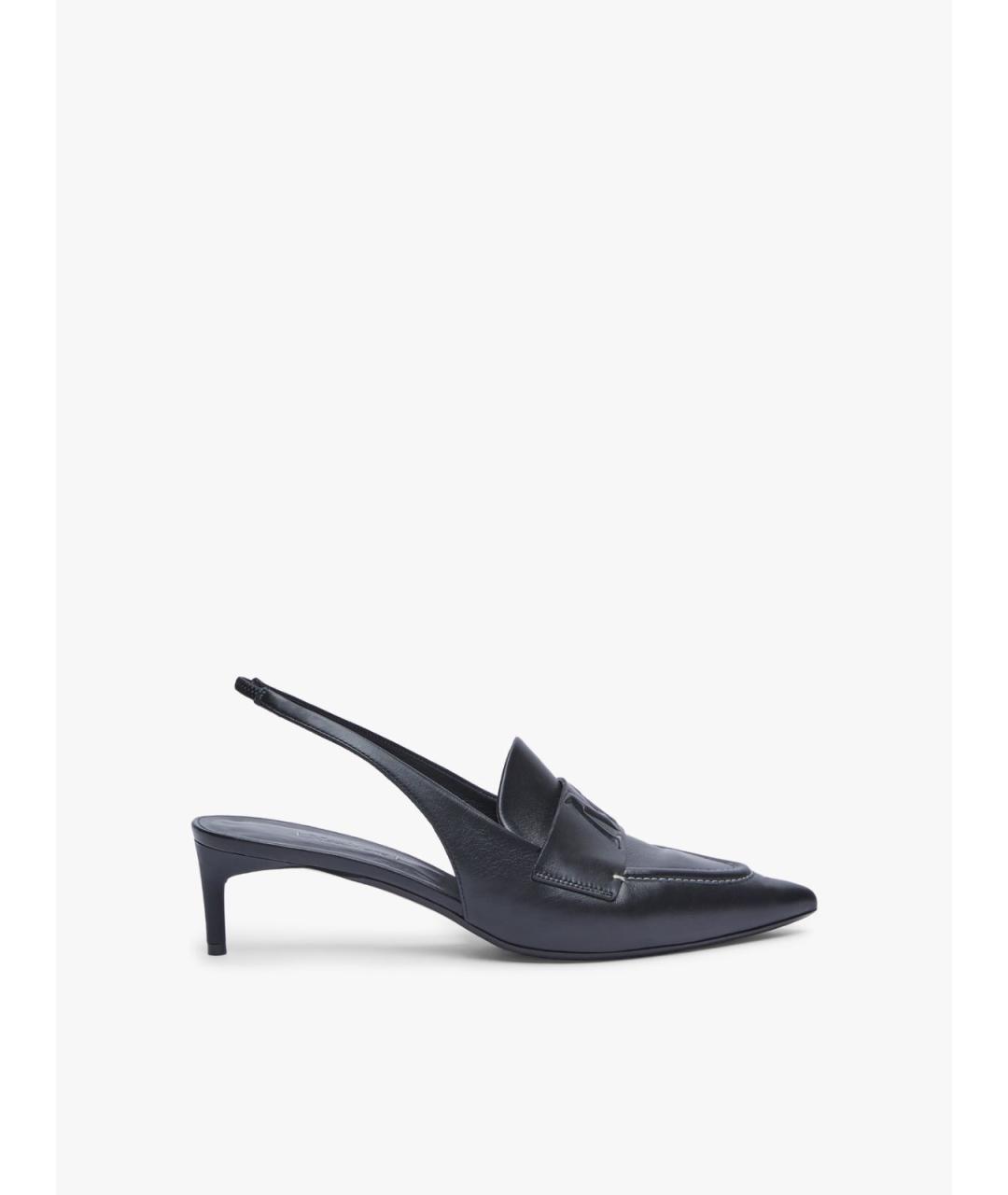 MAX MARA Черные кожаные туфли, фото 4