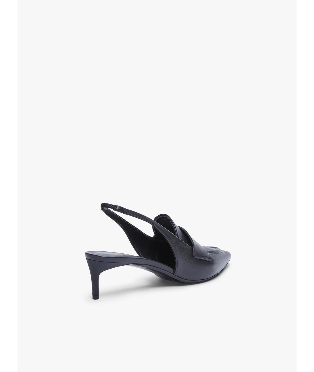 MAX MARA Черные кожаные туфли, фото 3