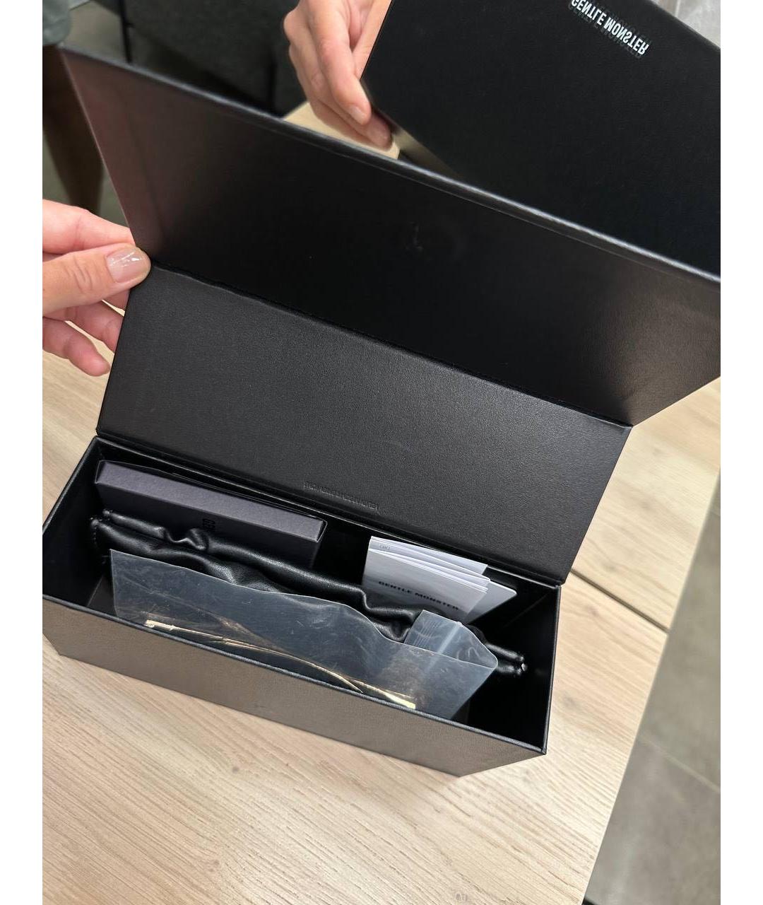 GENTLE MONSTER Золотые металлические солнцезащитные очки, фото 5