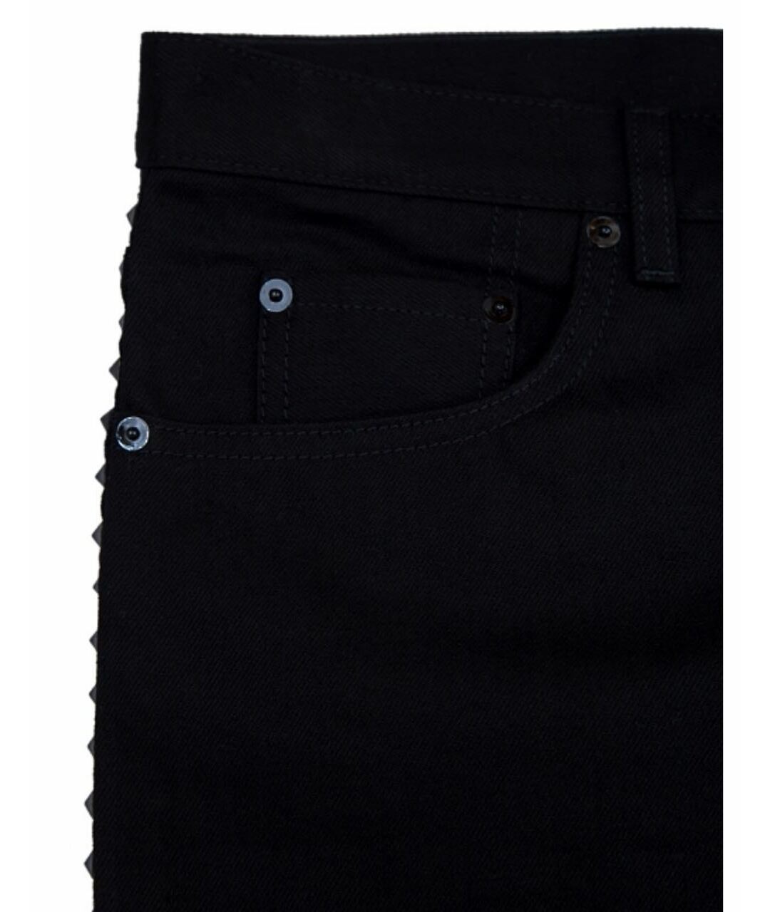 VALENTINO Черные хлопковые джинсы скинни, фото 6