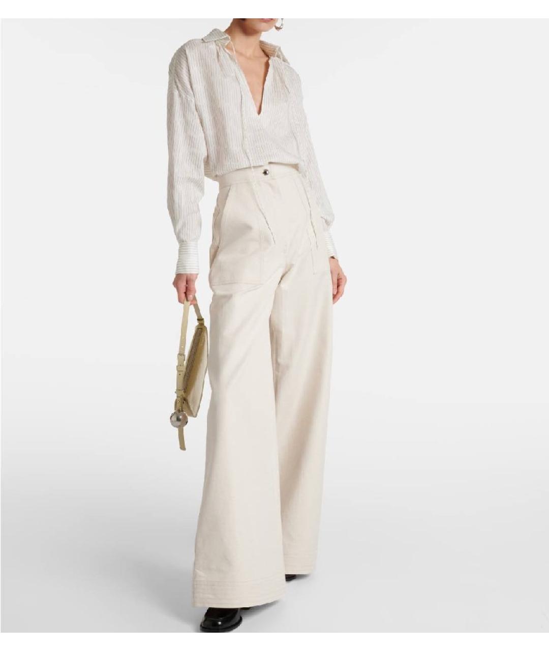 MAX MARA Бежевая хлопковая рубашка, фото 2