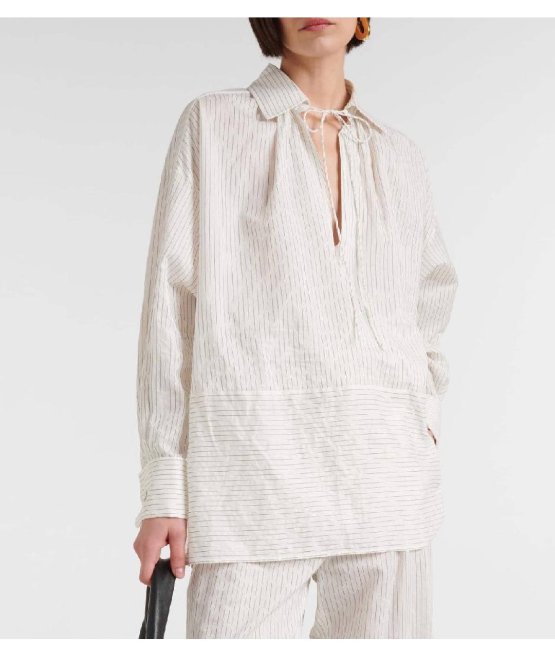 MAX MARA Бежевая хлопковая рубашка, фото 4