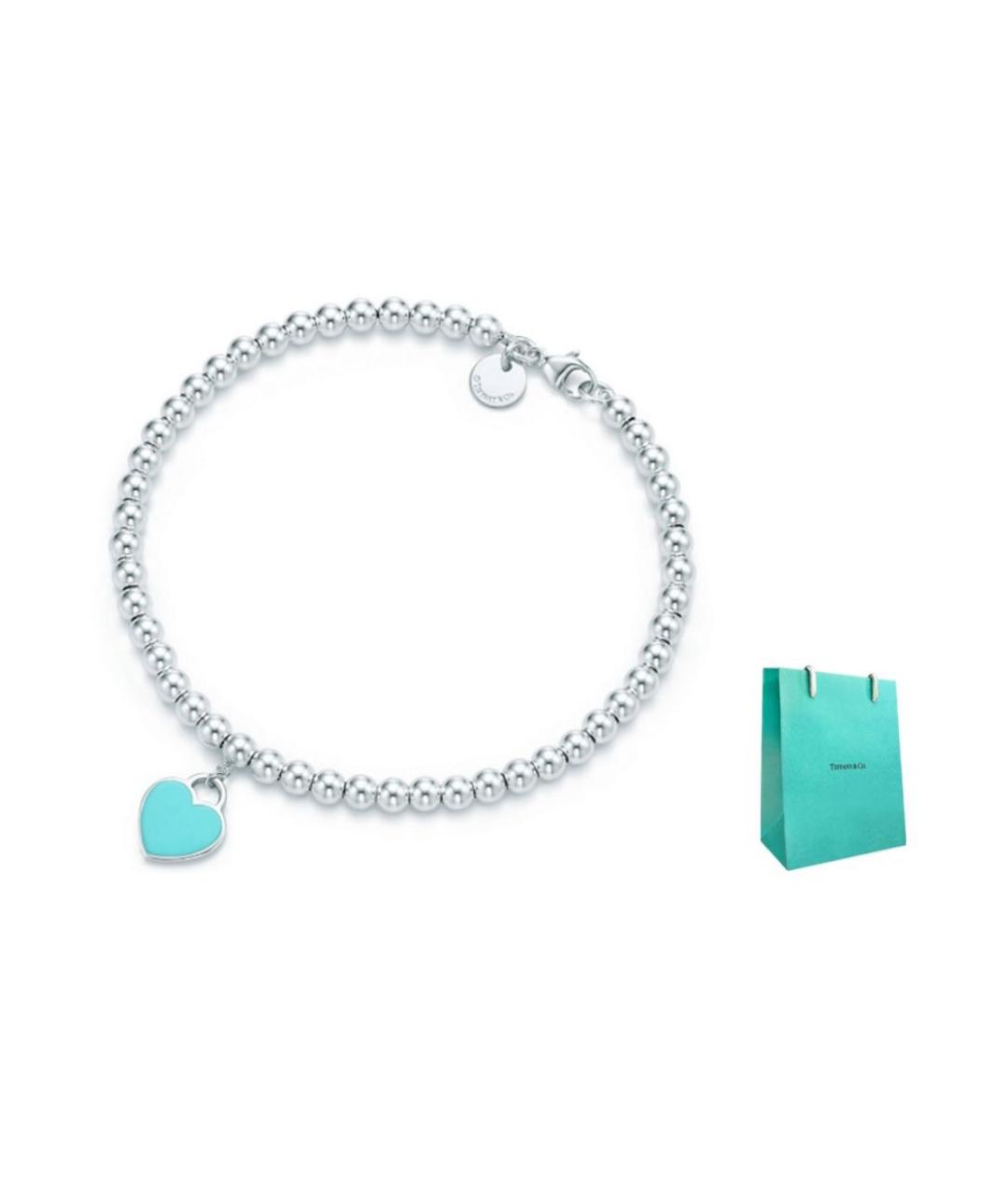 TIFFANY&CO Бирюзовый серебряный браслет, фото 9