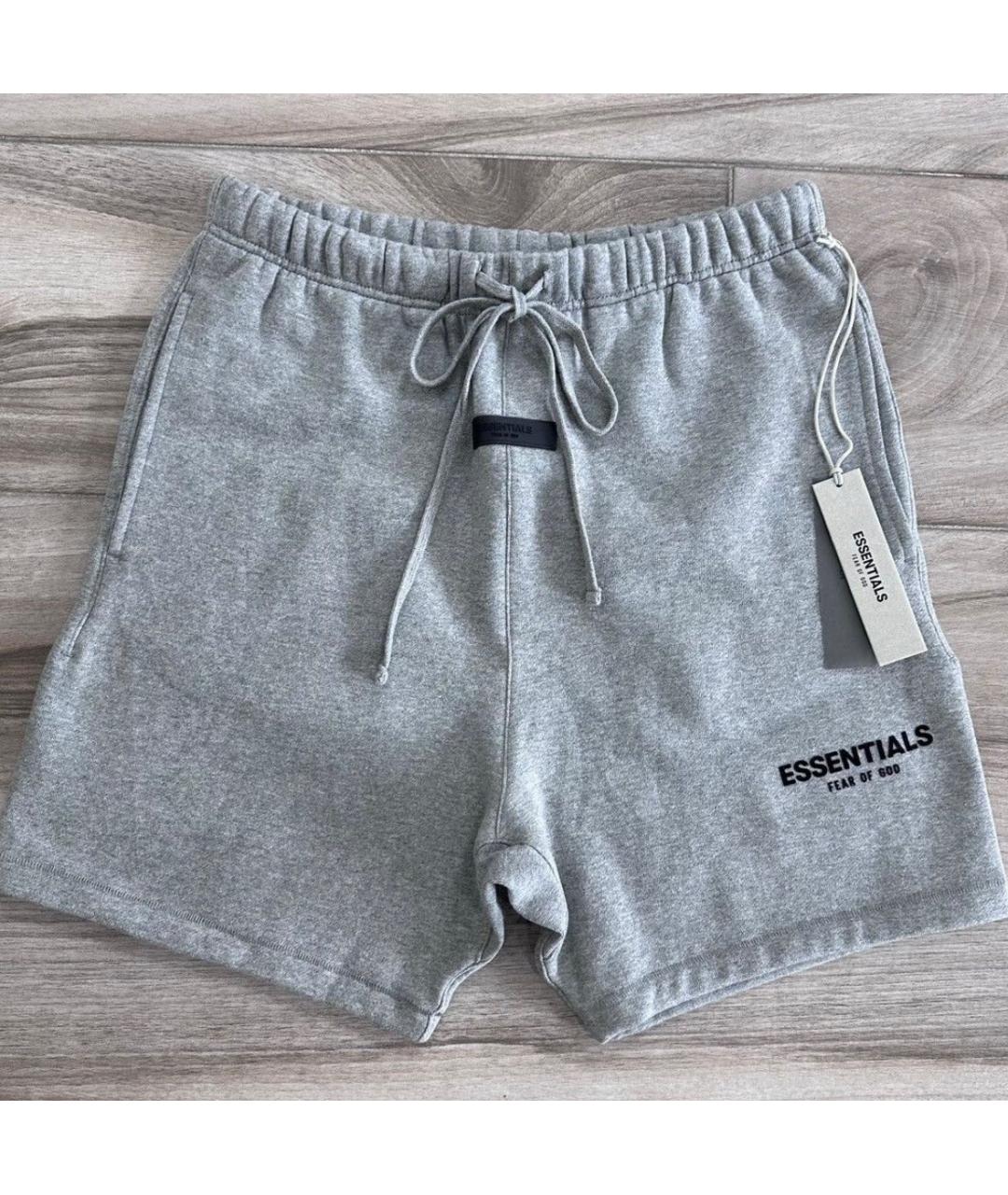 FEAR OF GOD ESSENTIALS Антрацитовые хлопковые шорты, фото 7