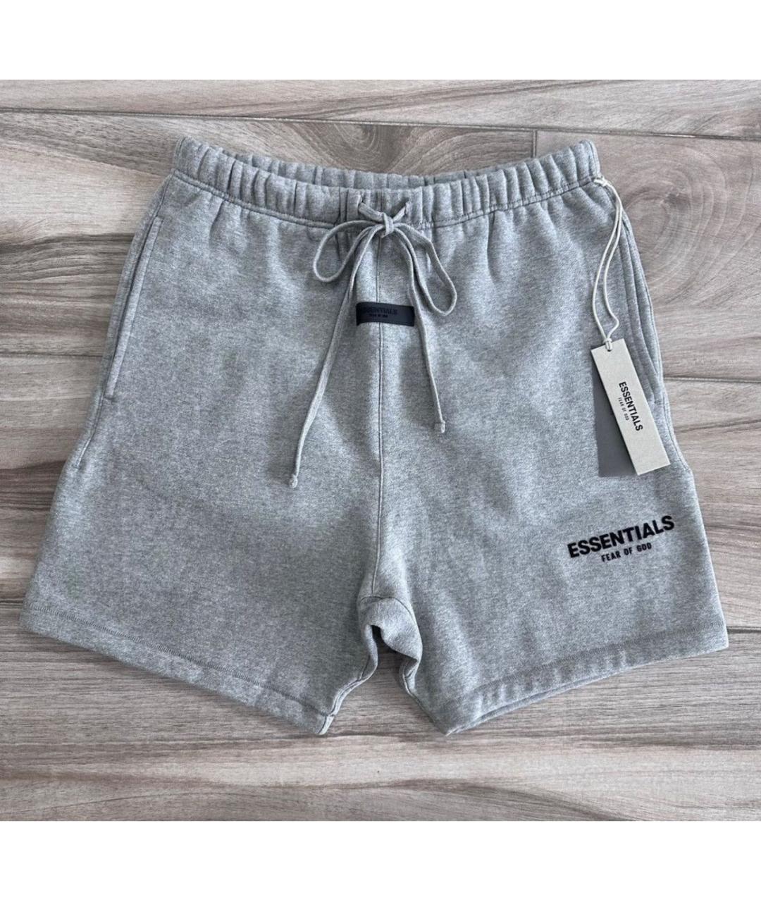 FEAR OF GOD ESSENTIALS Антрацитовые хлопковые шорты, фото 2