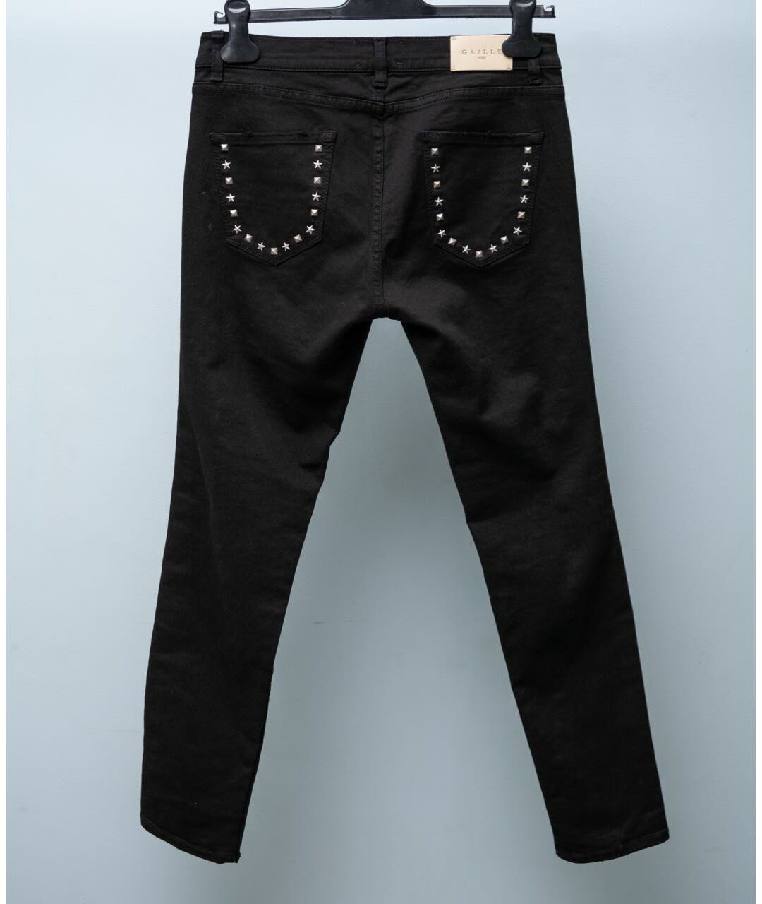 GAELLE BONHEUR Черные хлопко-эластановые джинсы слим, фото 2