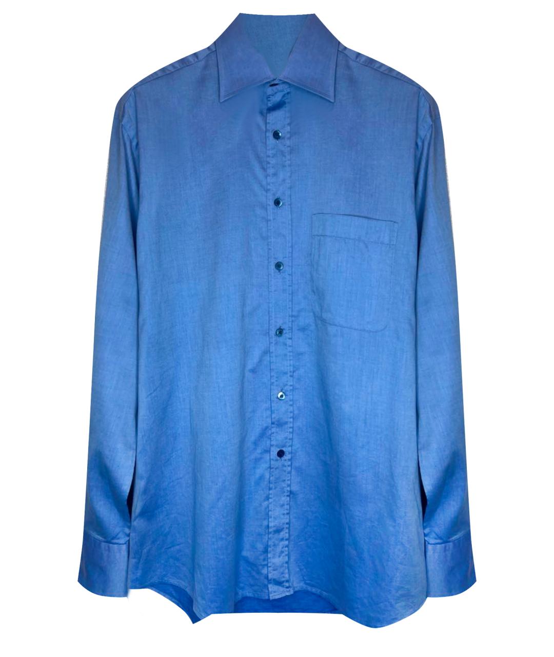 GUCCI Синяя хлопковая классическая рубашка, фото 1
