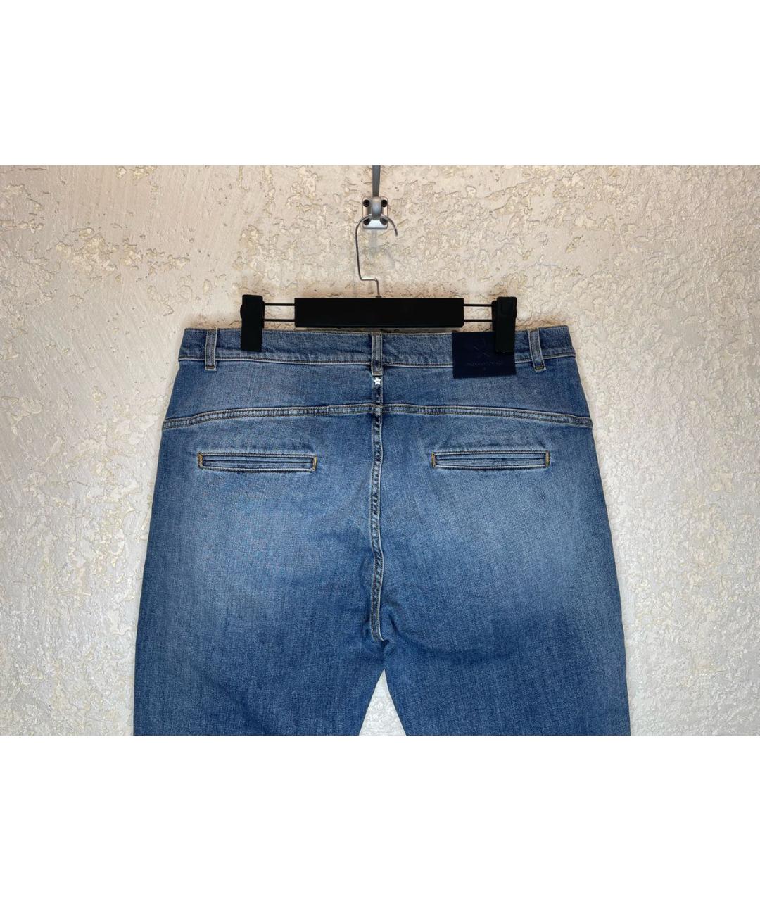 LORENA ANTONIAZZI Голубые хлопко-эластановые джинсы скинни, фото 5
