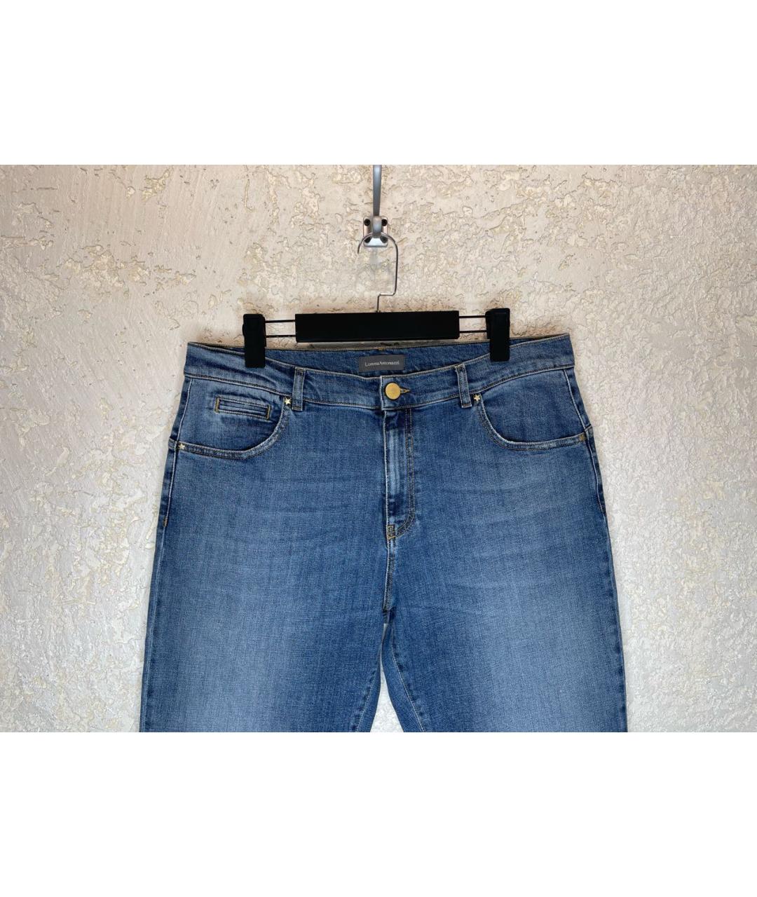 LORENA ANTONIAZZI Голубые хлопко-эластановые джинсы скинни, фото 2