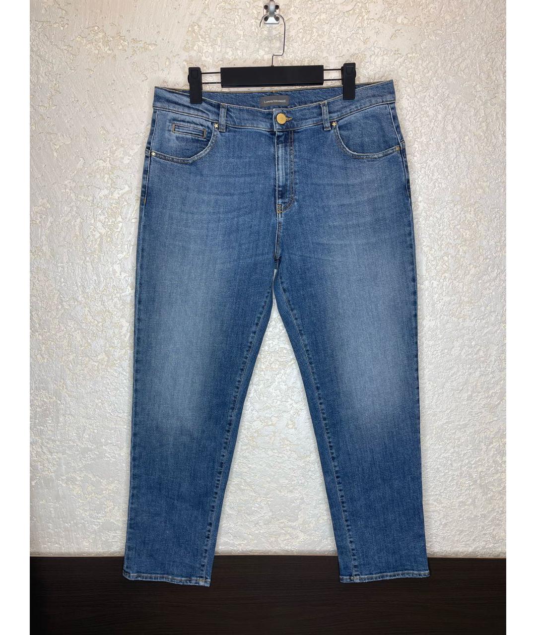 LORENA ANTONIAZZI Голубые хлопко-эластановые джинсы скинни, фото 9