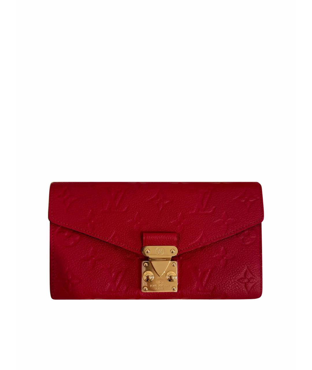 LOUIS VUITTON Красный кожаный кошелек, фото 1