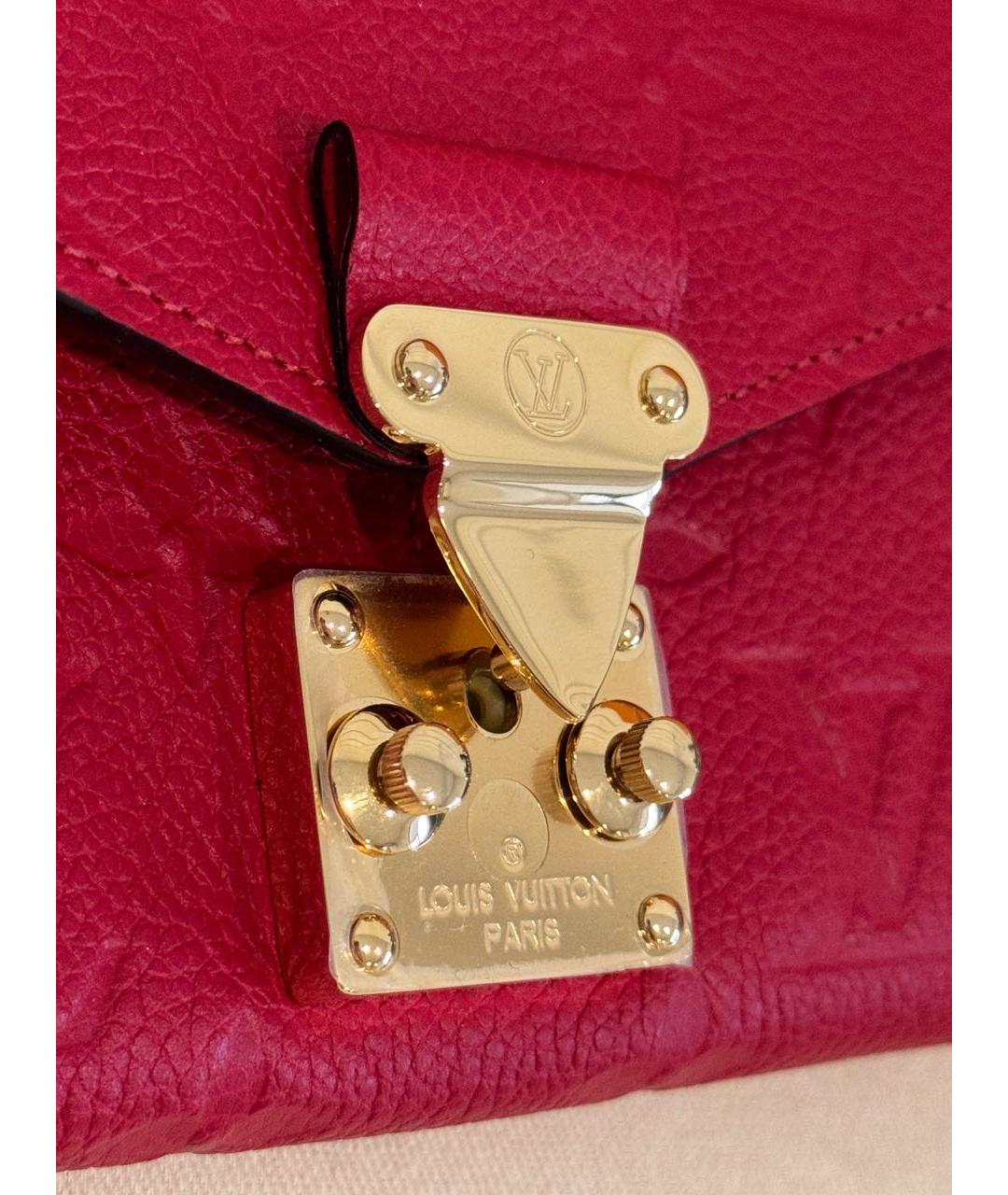 LOUIS VUITTON Красный кожаный кошелек, фото 6
