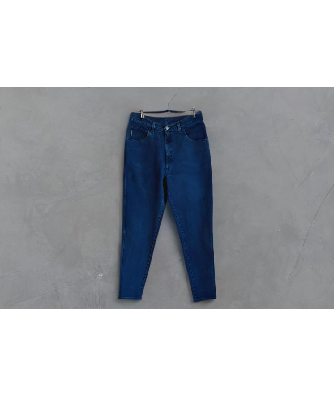 ARMANI JEANS Синие хлопко-эластановые джинсы слим, фото 2