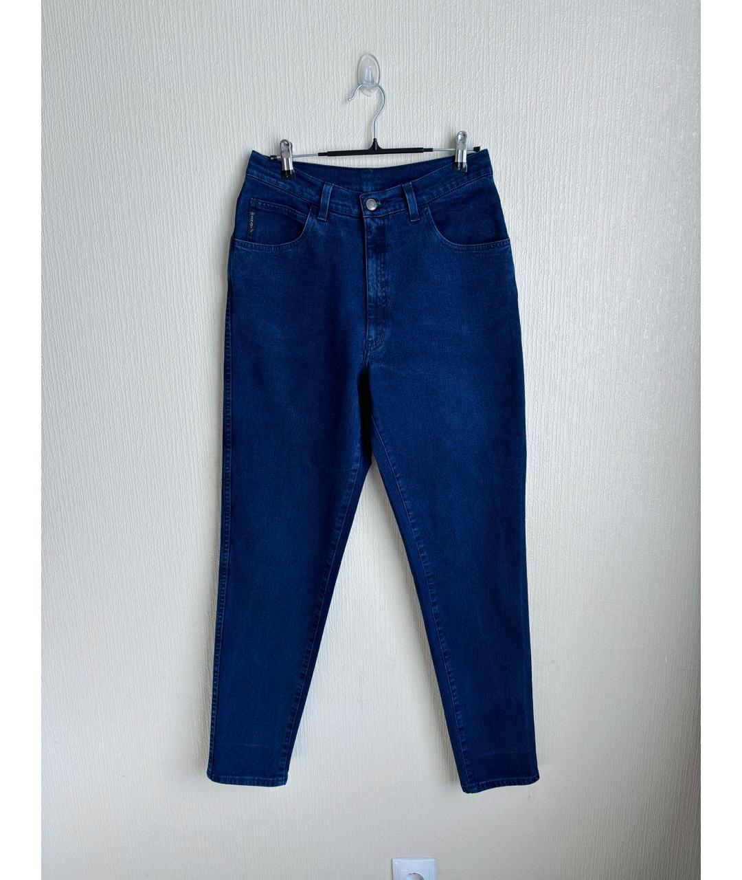 ARMANI JEANS Синие хлопко-эластановые джинсы слим, фото 9