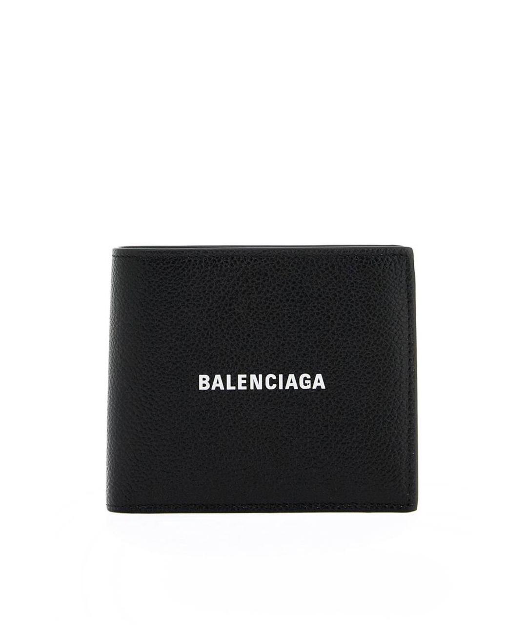 BALENCIAGA Черный кожаный кошелек, фото 1