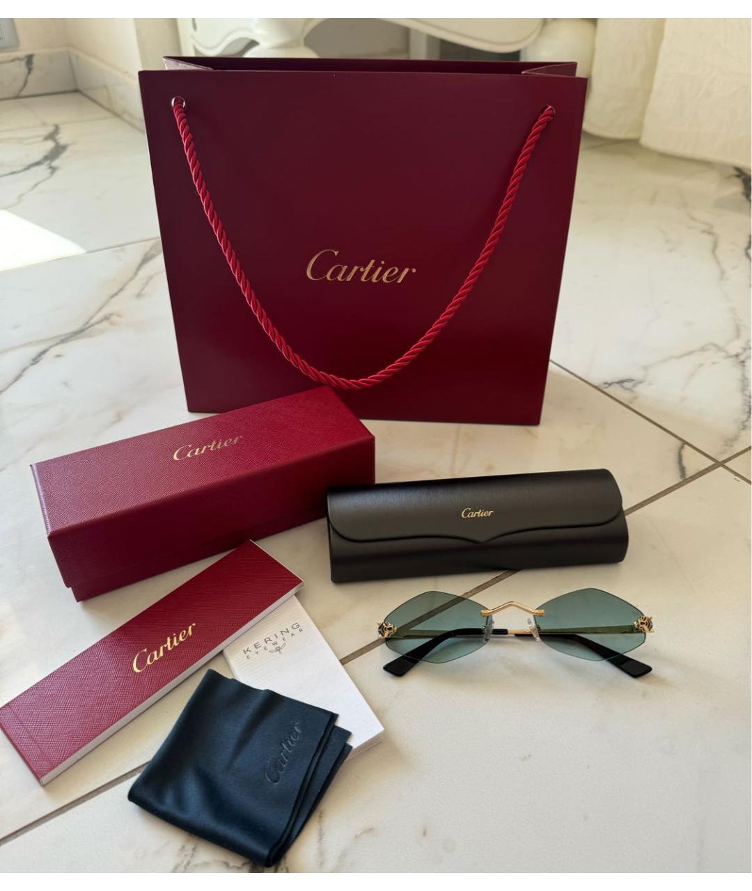 CARTIER Голубые солнцезащитные очки, фото 2