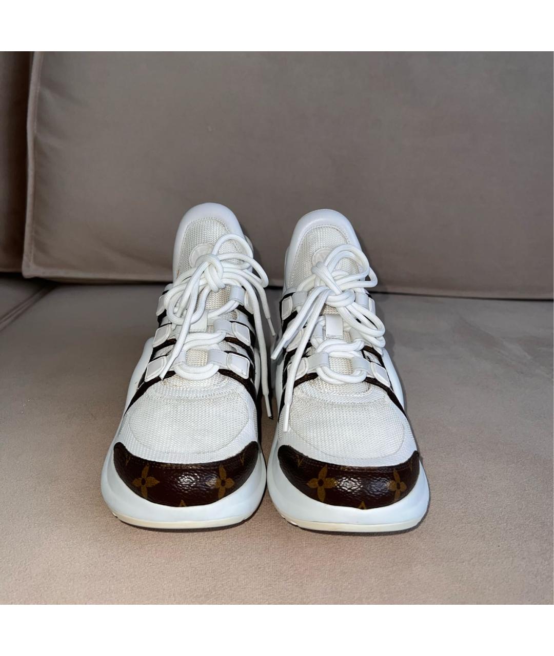 LOUIS VUITTON Белые текстильные кроссовки, фото 2