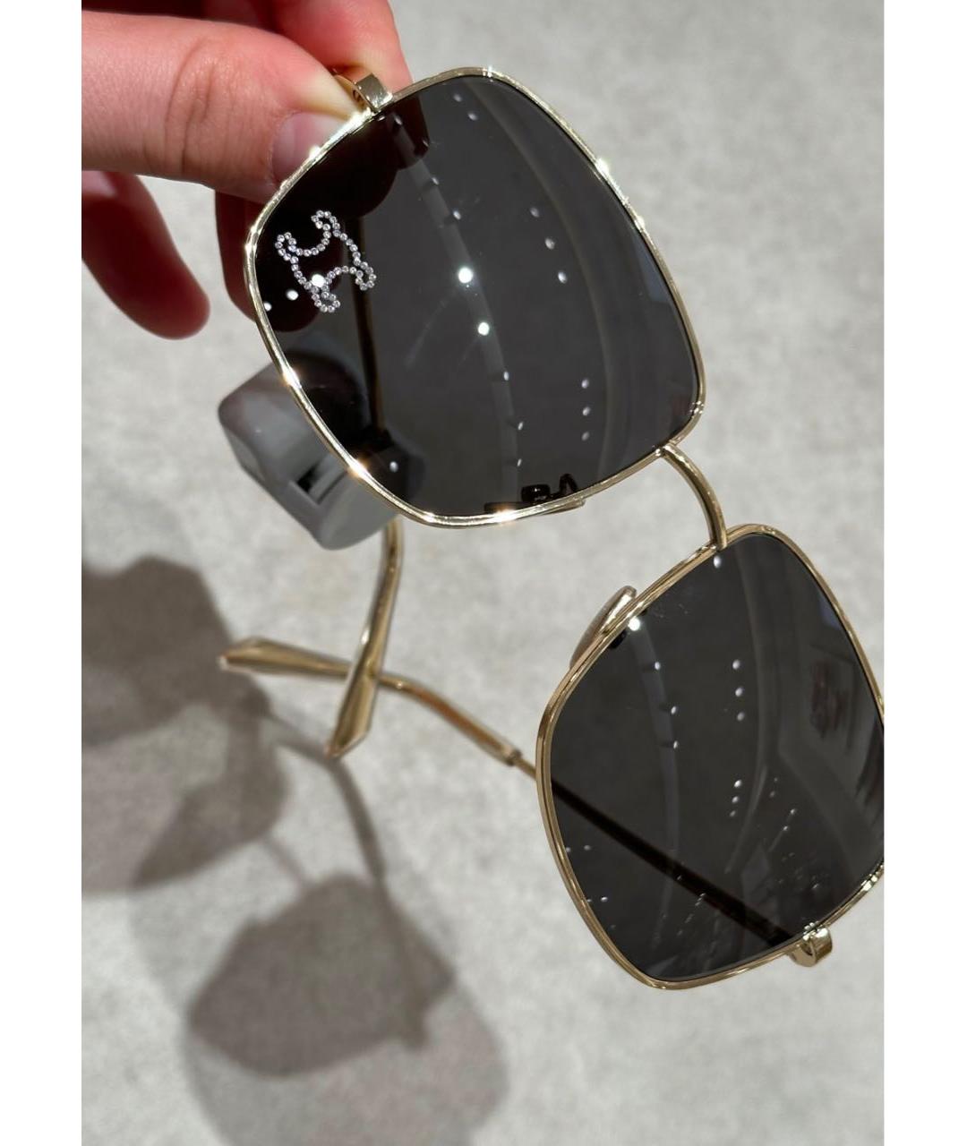 CELINE Черные металлические солнцезащитные очки, фото 6