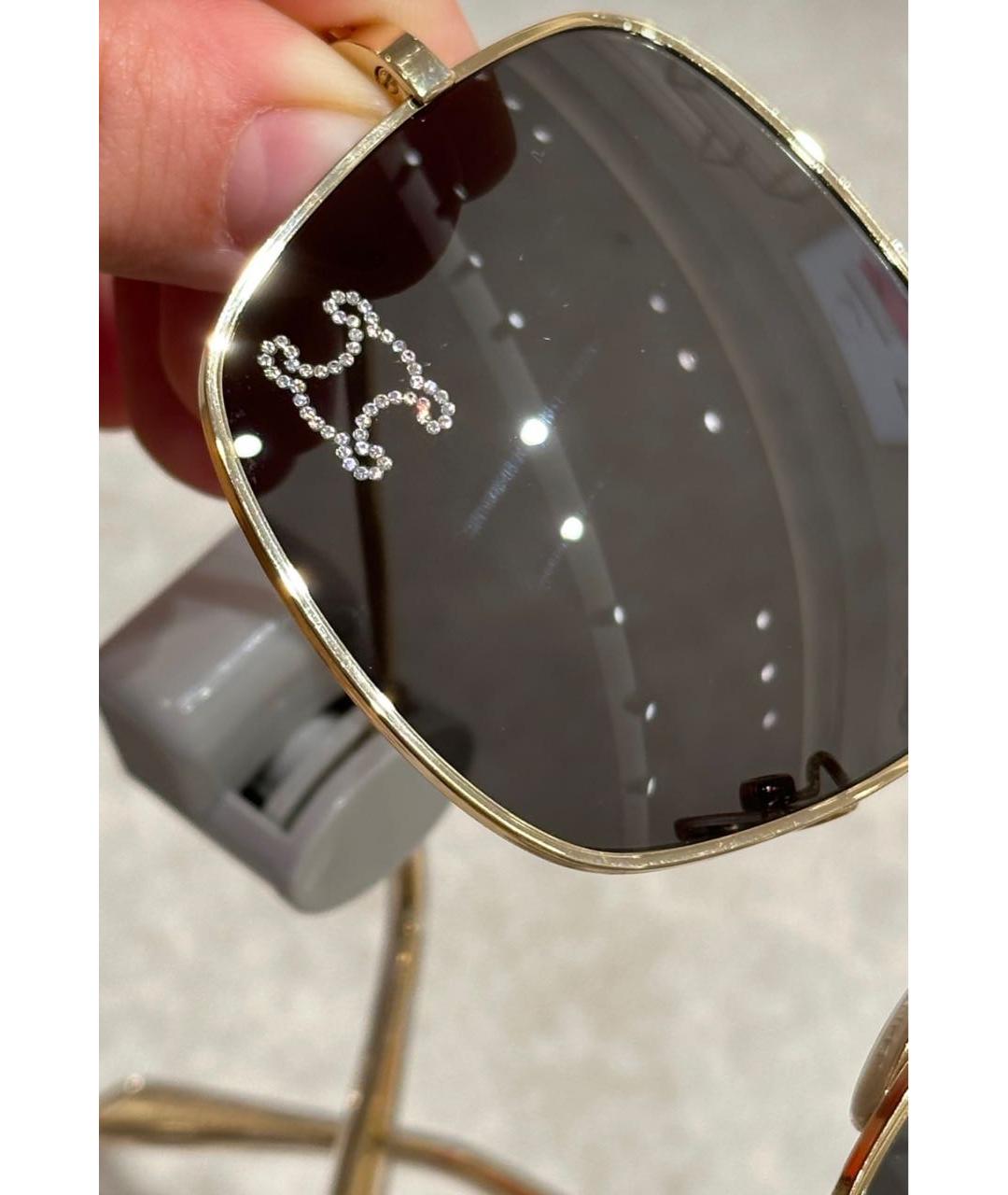 CELINE Черные металлические солнцезащитные очки, фото 7